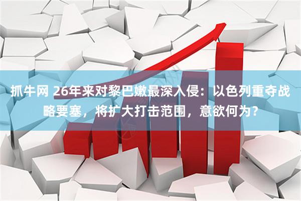 抓牛网 26年来对黎巴嫩最深入侵:以色列重夺战略要塞,将扩大打击范围,意欲何为?